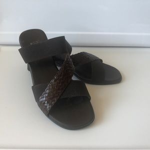 Brown Munro Strappy Sandals -- WIDE WIDTH